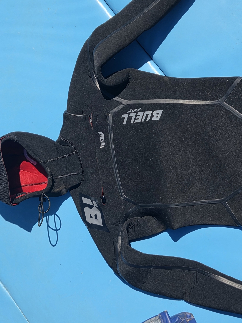 Buell RB2 5/4 mm Black Neoprene Hooded Wetsuit Junior Size 8
